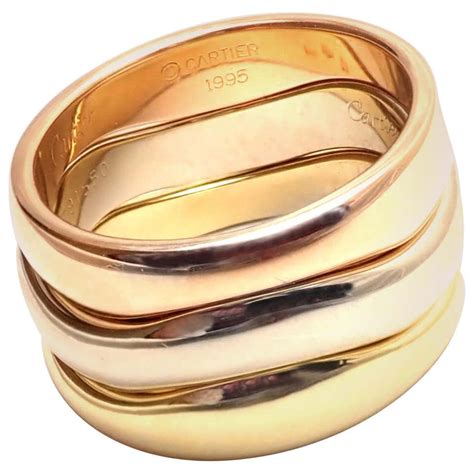 cartier 3 farben ring|cartier tri color rolling ring.